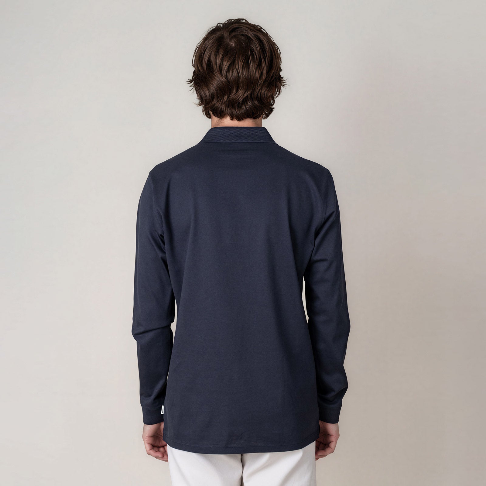 MANGOLA_Polo-Longsleeve_men_dark-blue_man_back #color_dark blue