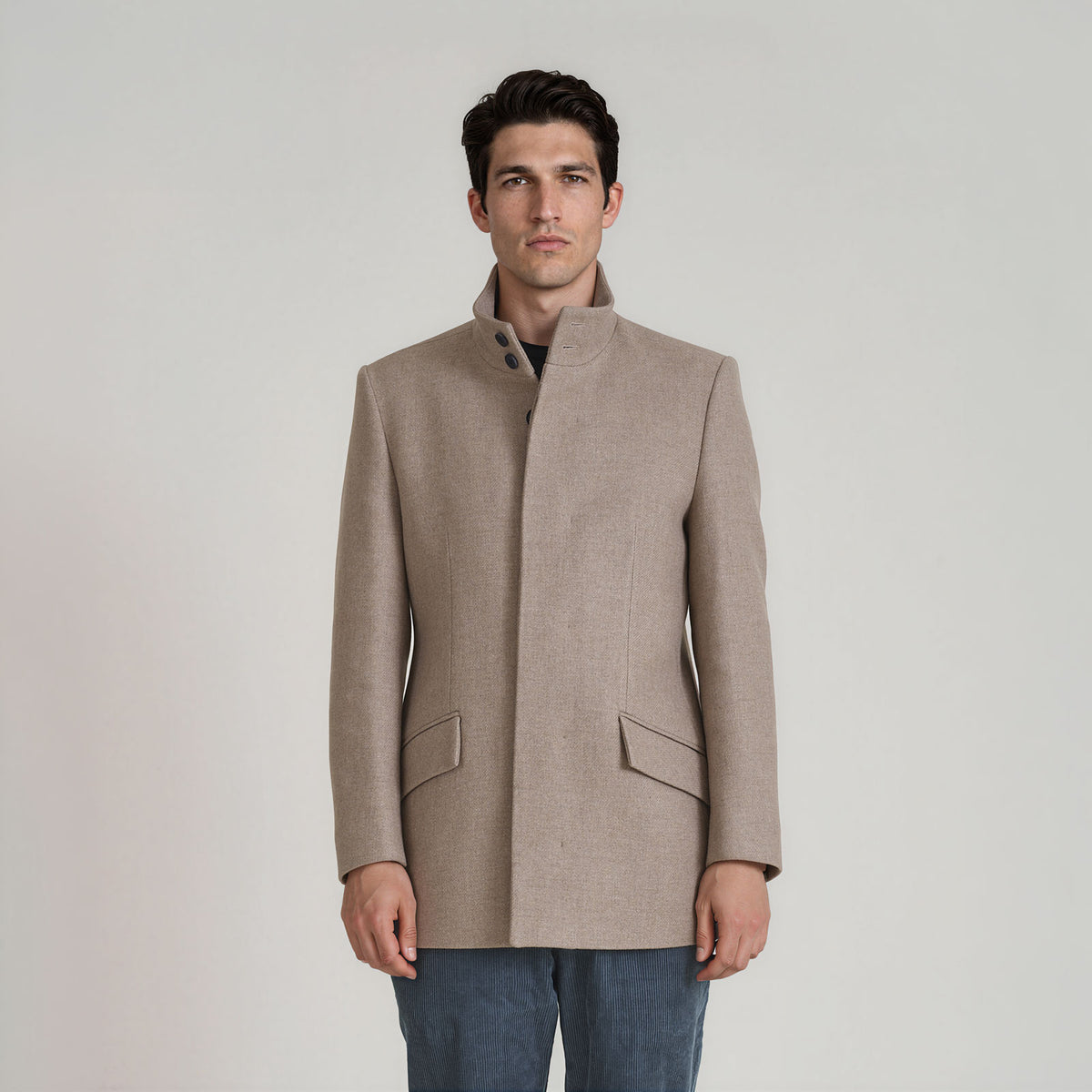 LANA-Jacket_man_sand_front #color_beige