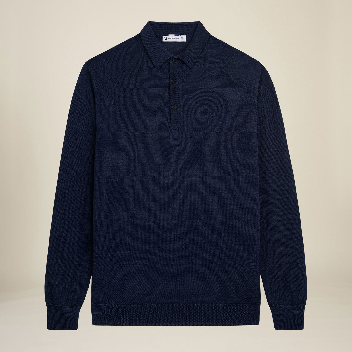Strickpullover LEGNA-MERINO Polo Pullover Muntagnard #color_dark blue
