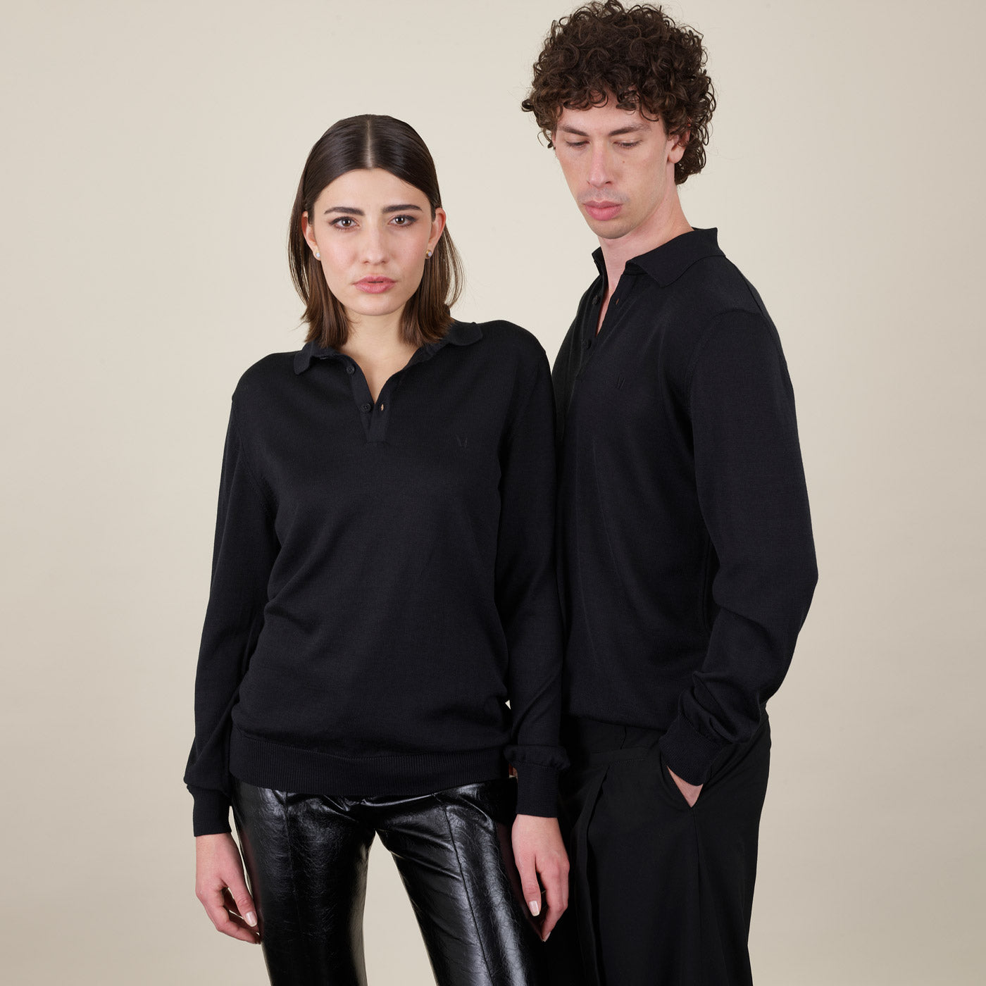 Single Knit Polo Pullover