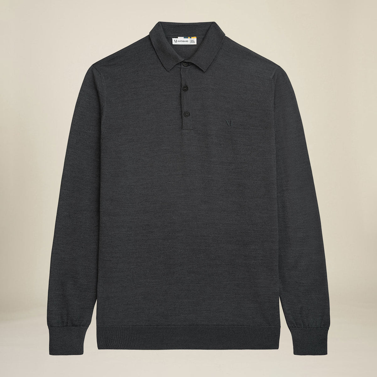 Strickpullover LEGNA-MERINO Polo Pullover Muntagnard #color_anthracite