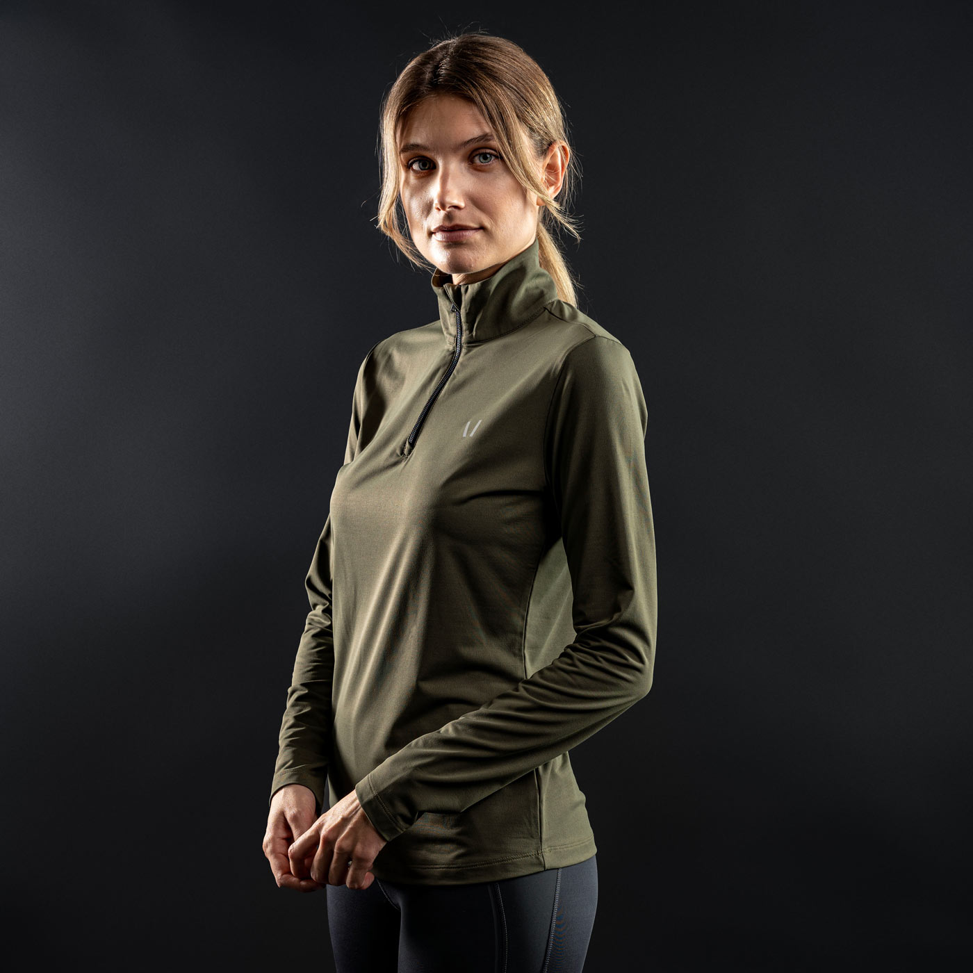 MIUtec Midlayer Half-Zip Muntagnard #color_olive green