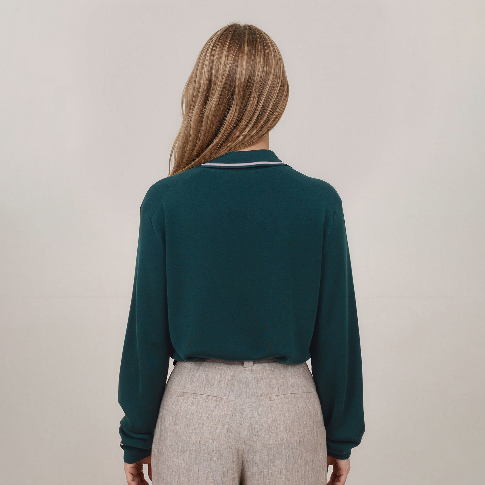 LEGNA Knit Polo Longsleeve