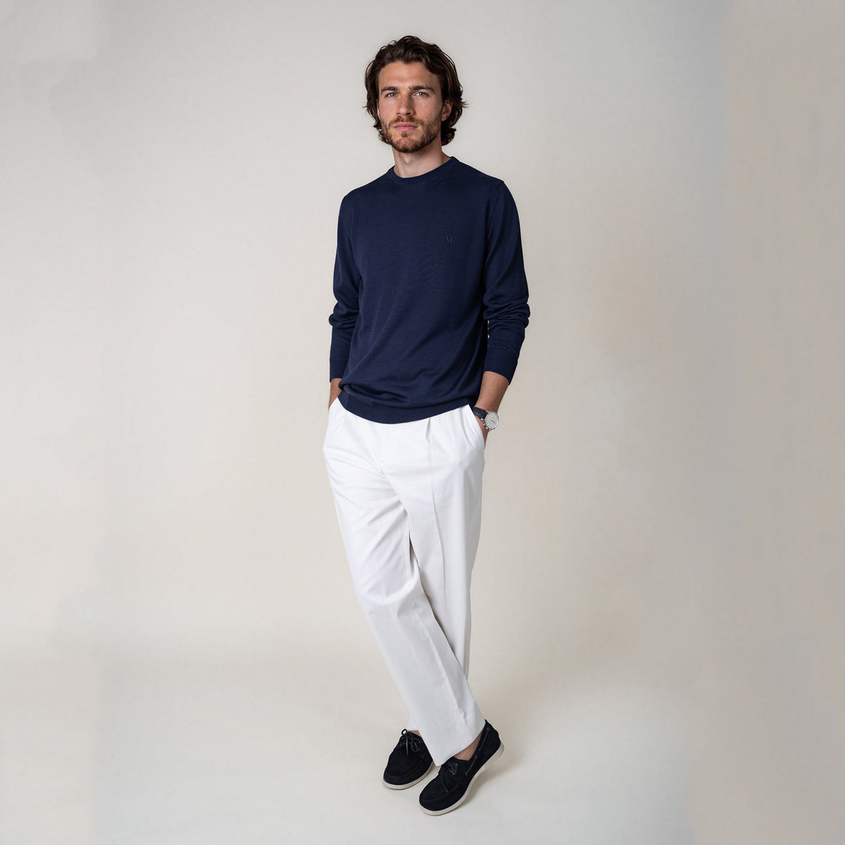 LEGNA-Sweater-Lightweight_man_dark-blue_front-all #color_dark blue