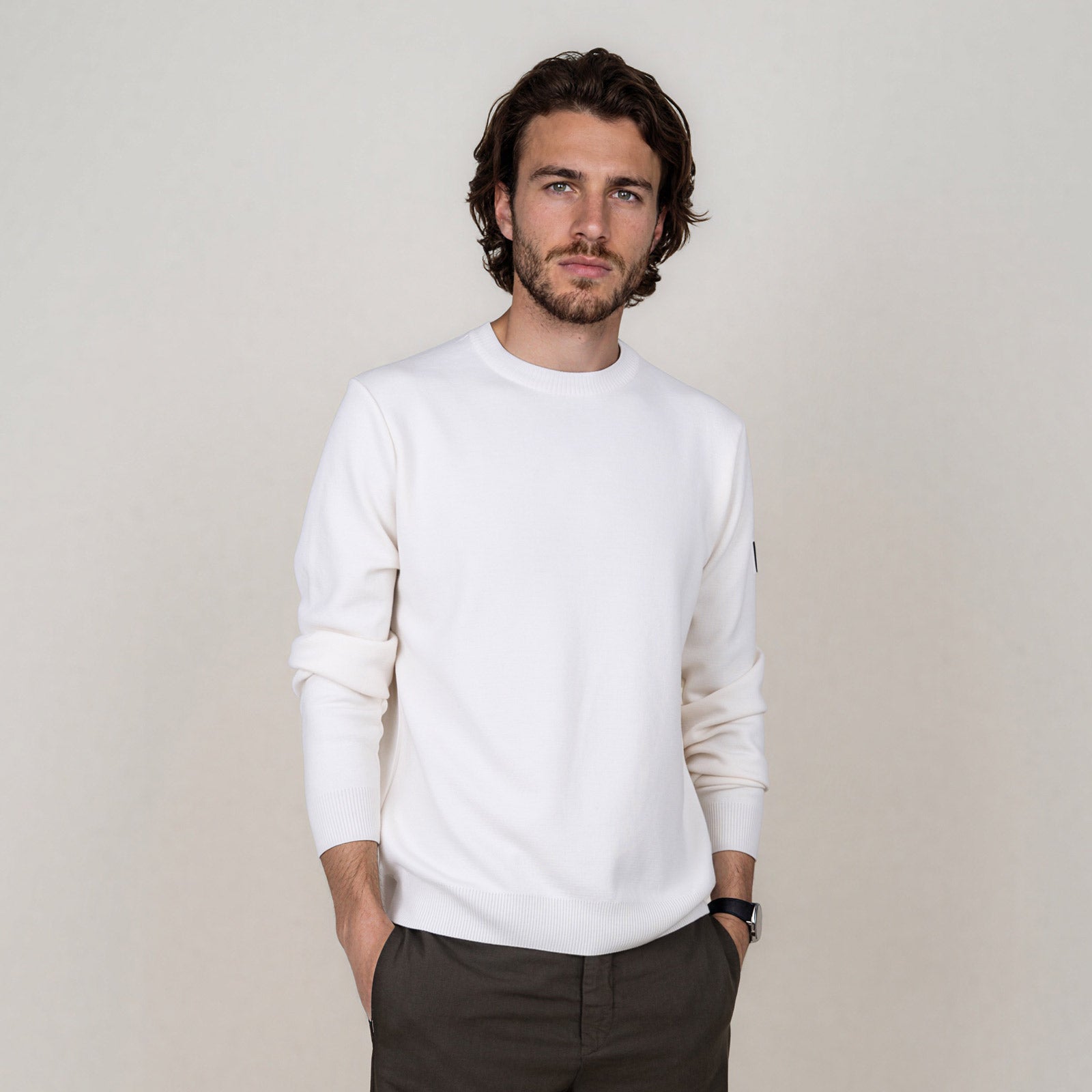 LEGNA-Sweater-Midweight_man_white_front2  #color_stone white