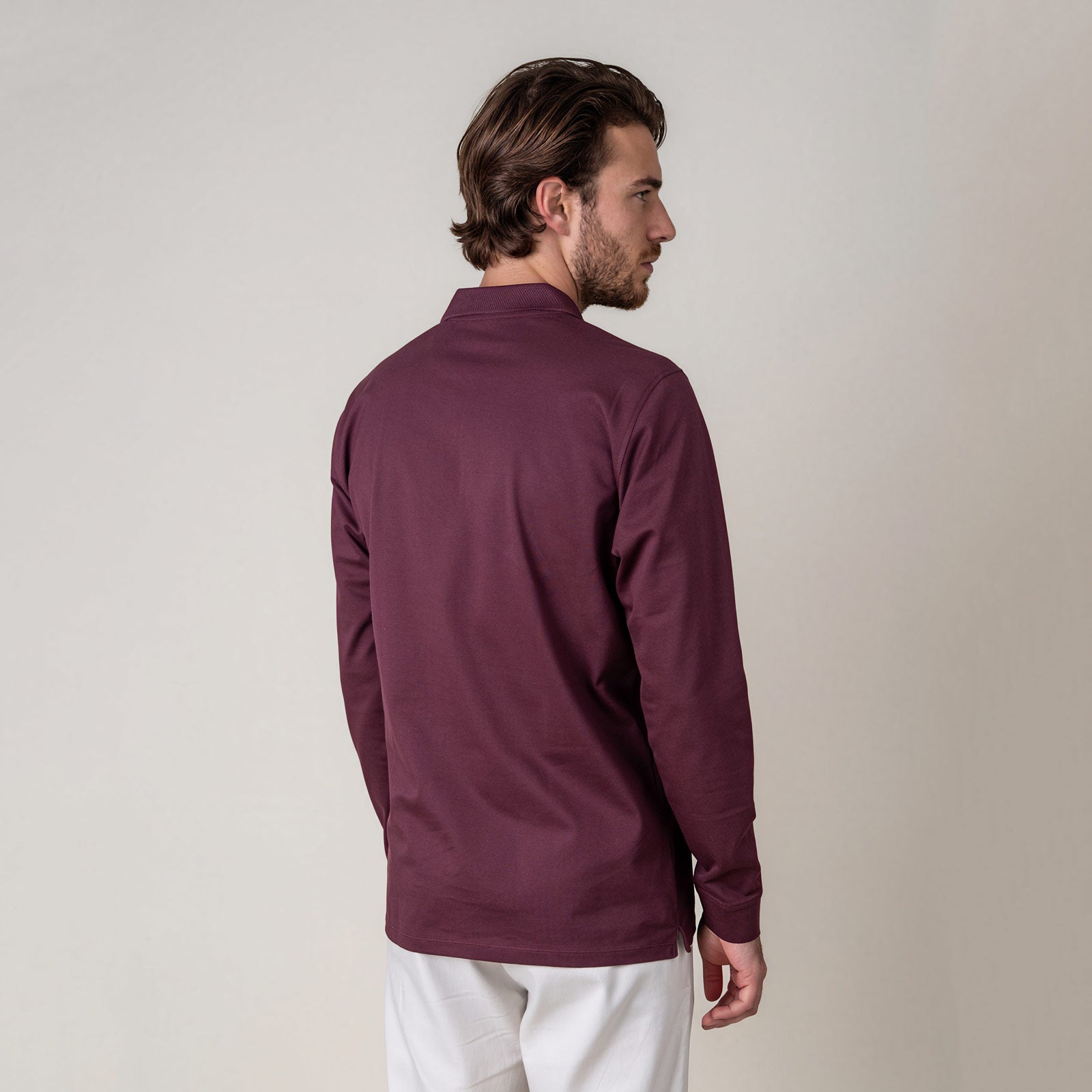 MANGOLA_Polo-Longsleeve_men_bordeaux_man_back #color_bordeaux