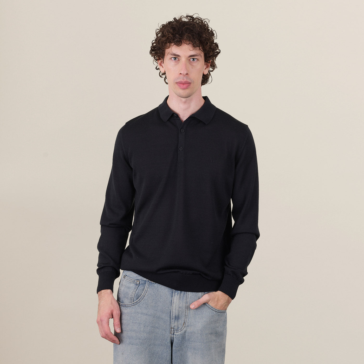 Single Knit Polo Sweater LEGNA-MERINO EXP