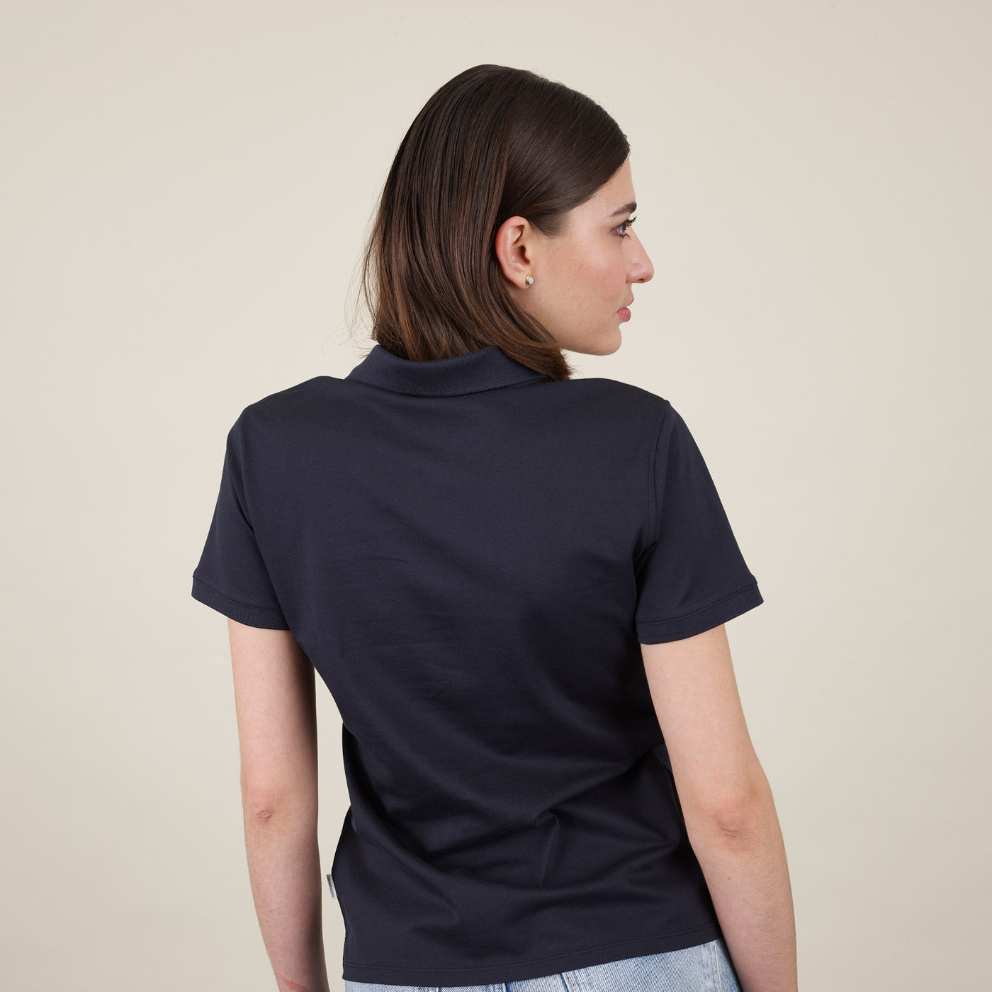 Poloshirt_premium cotton_women #color_dark blue