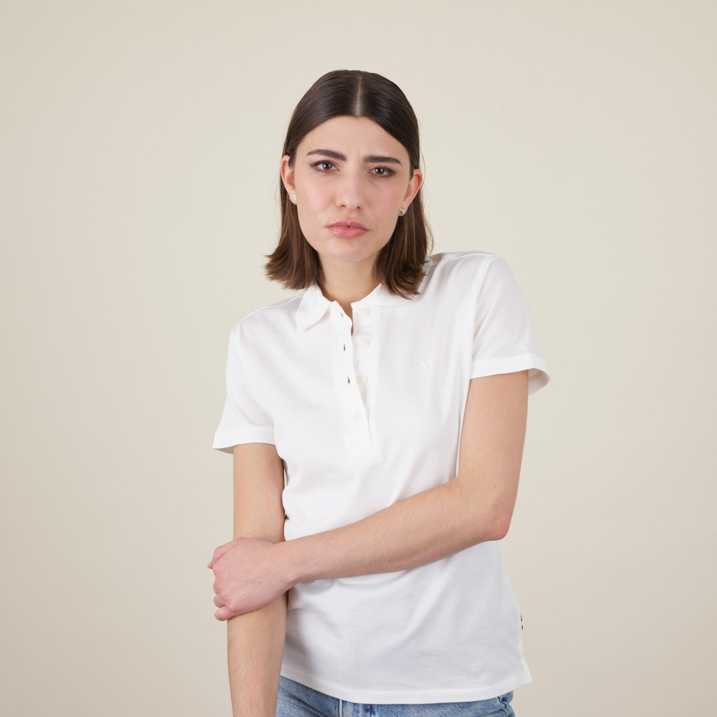 Poloshirt_premium cotton_women #color_white