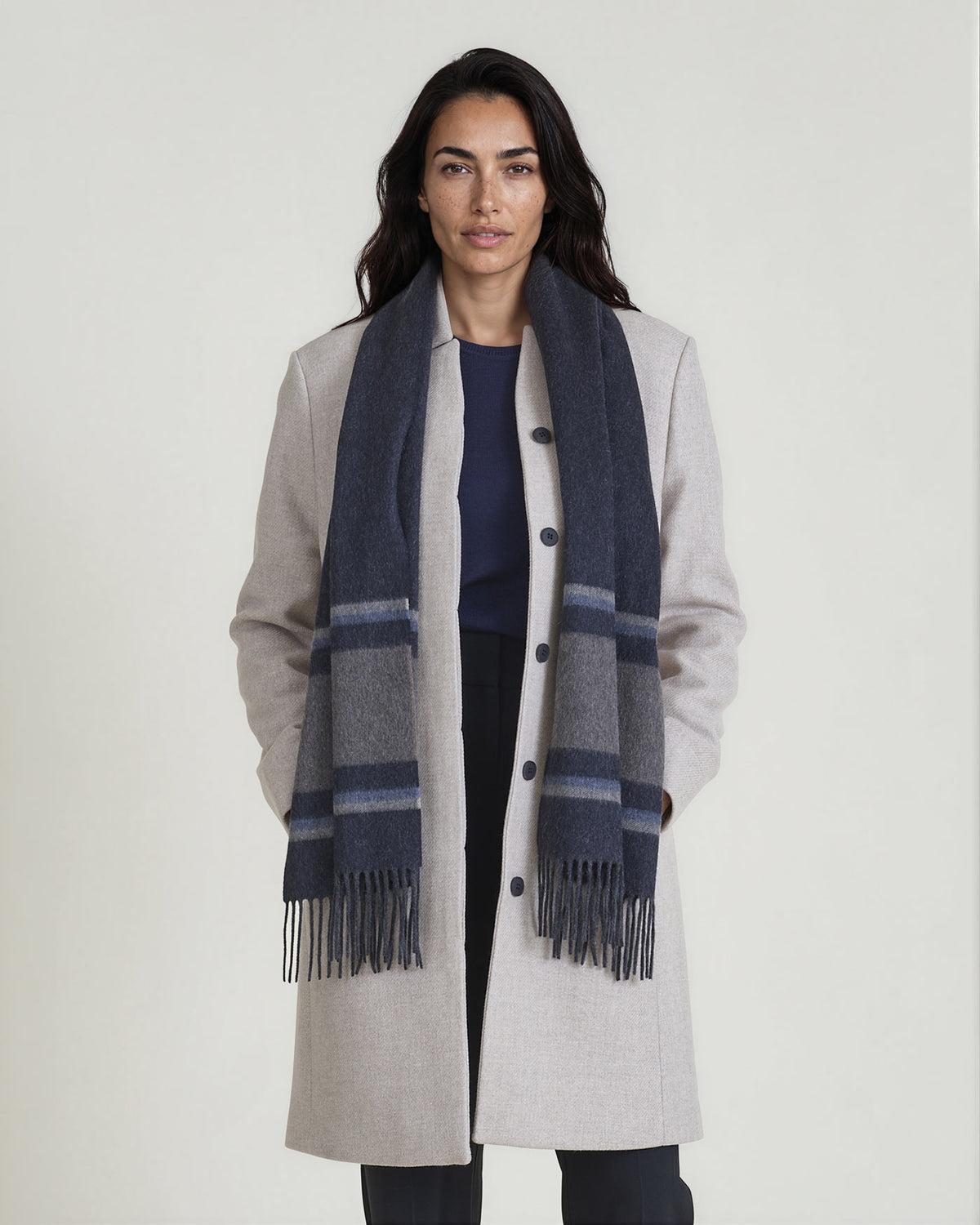 LANA-Scarf_dark-blue_woman-wearing-scarf #color_dark blue