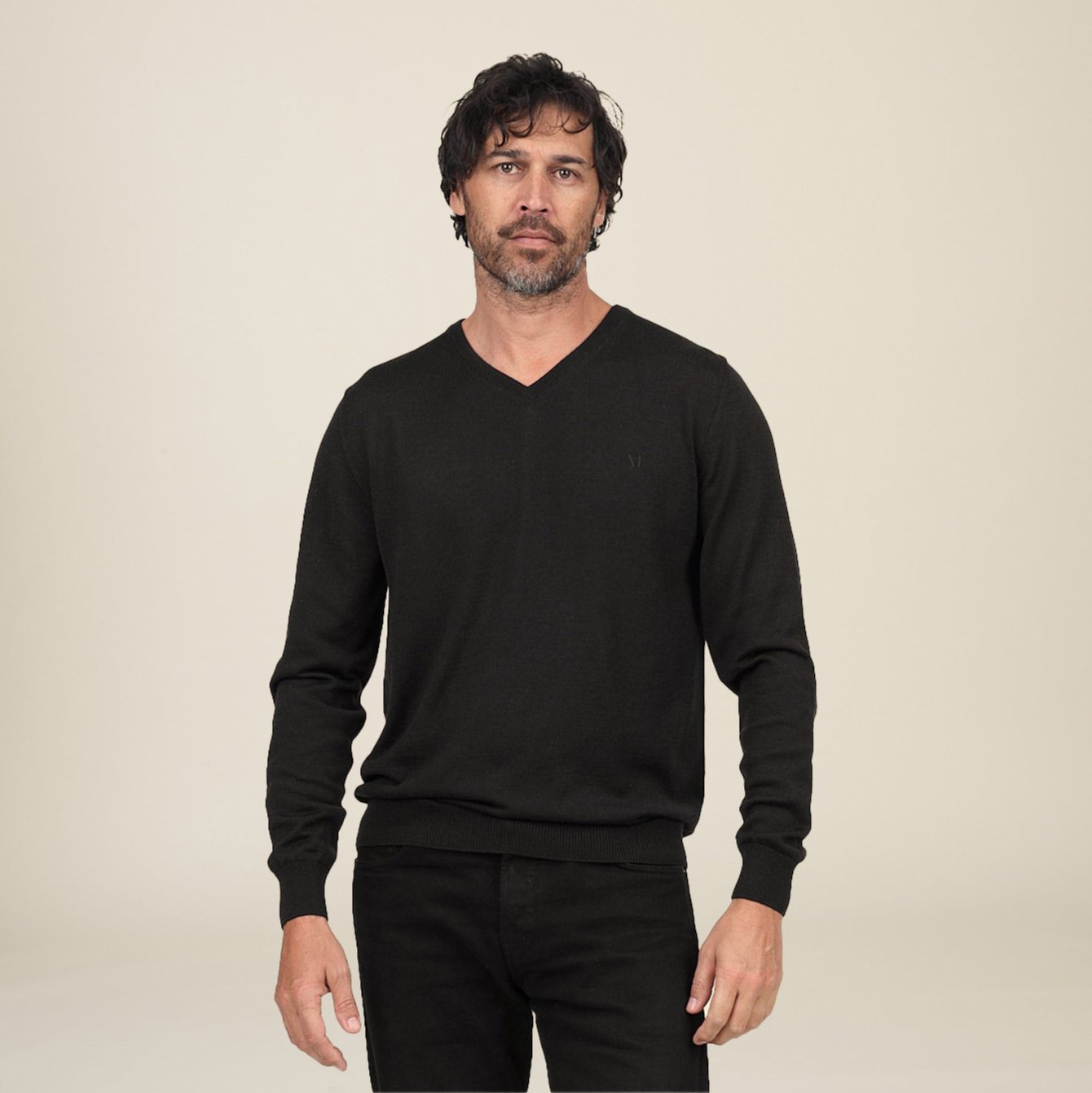 Single Knit V-Neck Pullover LEGNA-MERINO EXP