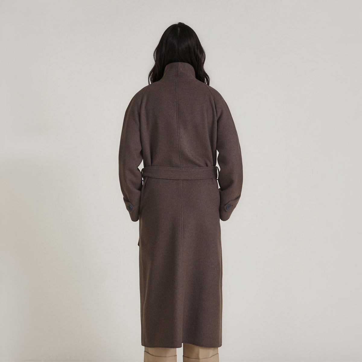 LANA-Raglan-Coat_woman_dark-brown_back #color_dark brown